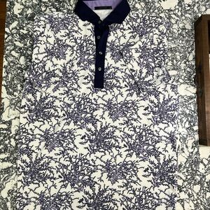 Greyson Golf Performance Fabric Dragonfly Garden Golf Polo- Size Medium
